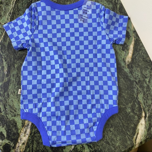 blue checkered onesie - Picture 3 of 6
